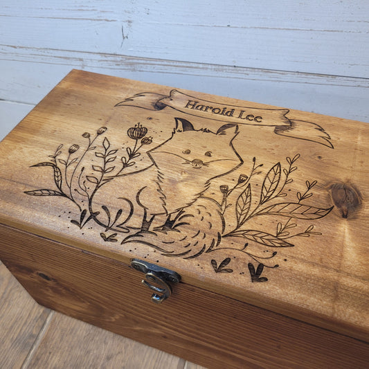 Child Keepsake box | Memory Box | Personalized Rustic Wooden Box