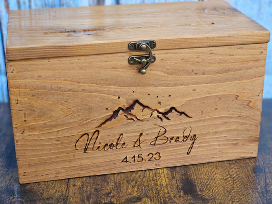 Card Box Wedding Card Holder Wooden Wedding Card Box Rustic Wedding card box