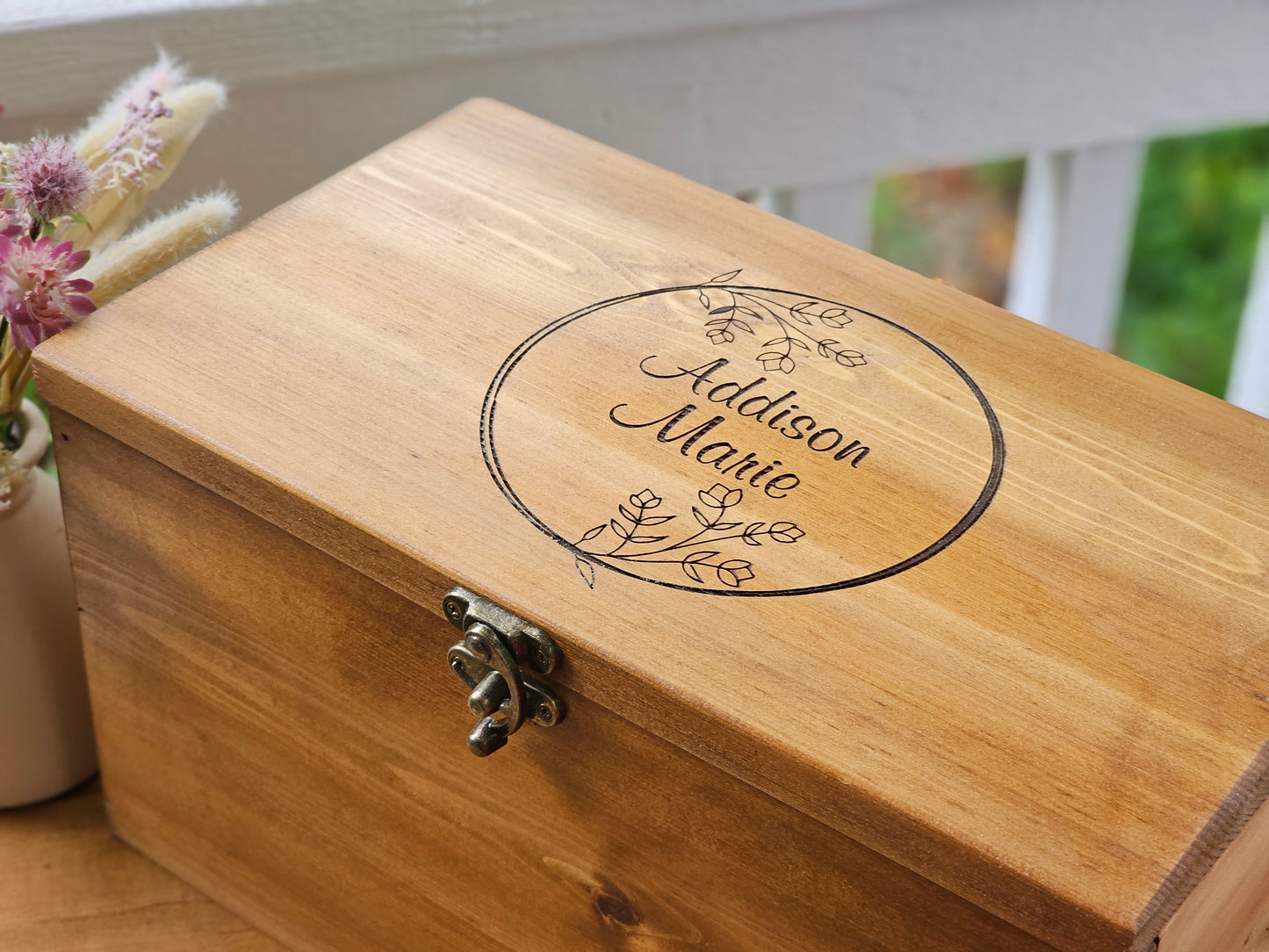 Personalized Keepsake Boxes, Wooden Memory Box, Time capsule box, Newborn Keepsake Box