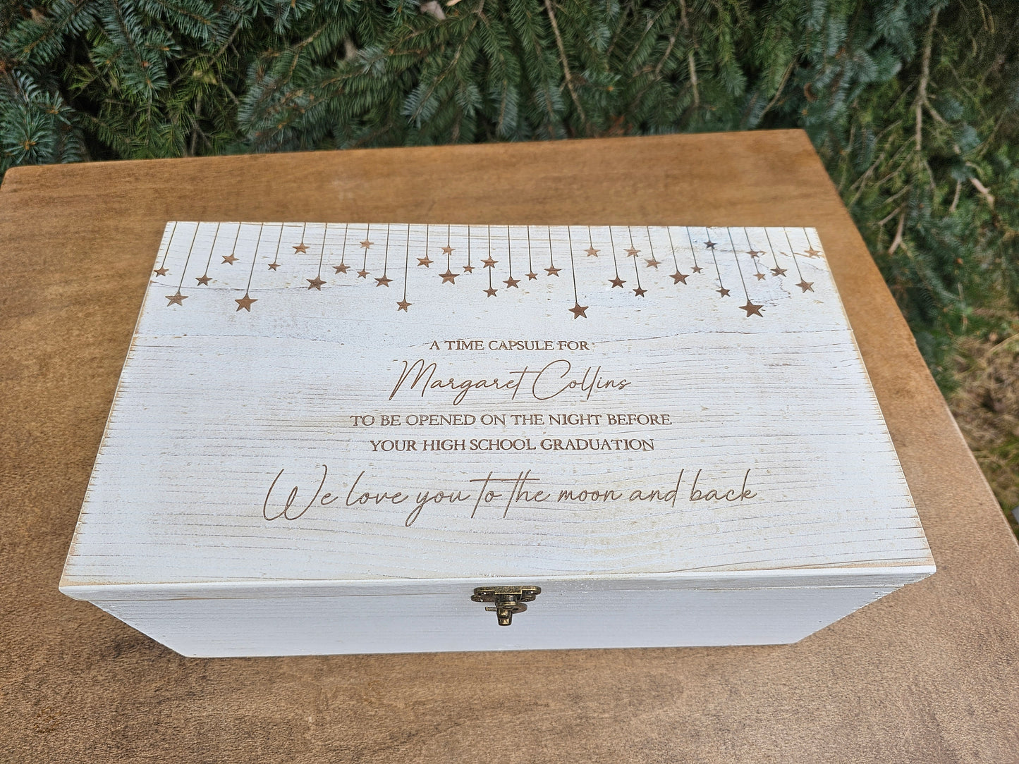 Personalized Keepsake Boxes, Wooden Memory Box, Time capsule box, Newborn Keepsake Box