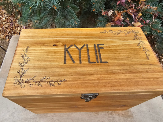 Personalized Keepsake Boxes, Wooden Memory Box, Time capsule box, Newborn Keepsake Box