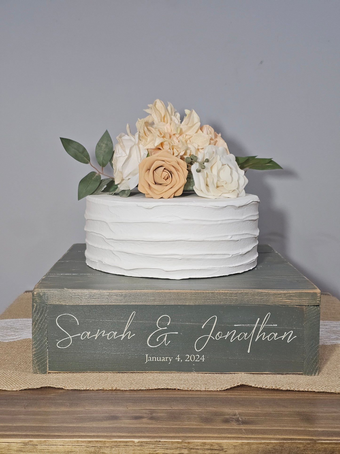 Personalized Cake Stand • Rustic Wedding Cake Stand • Wooden  Cake Stand