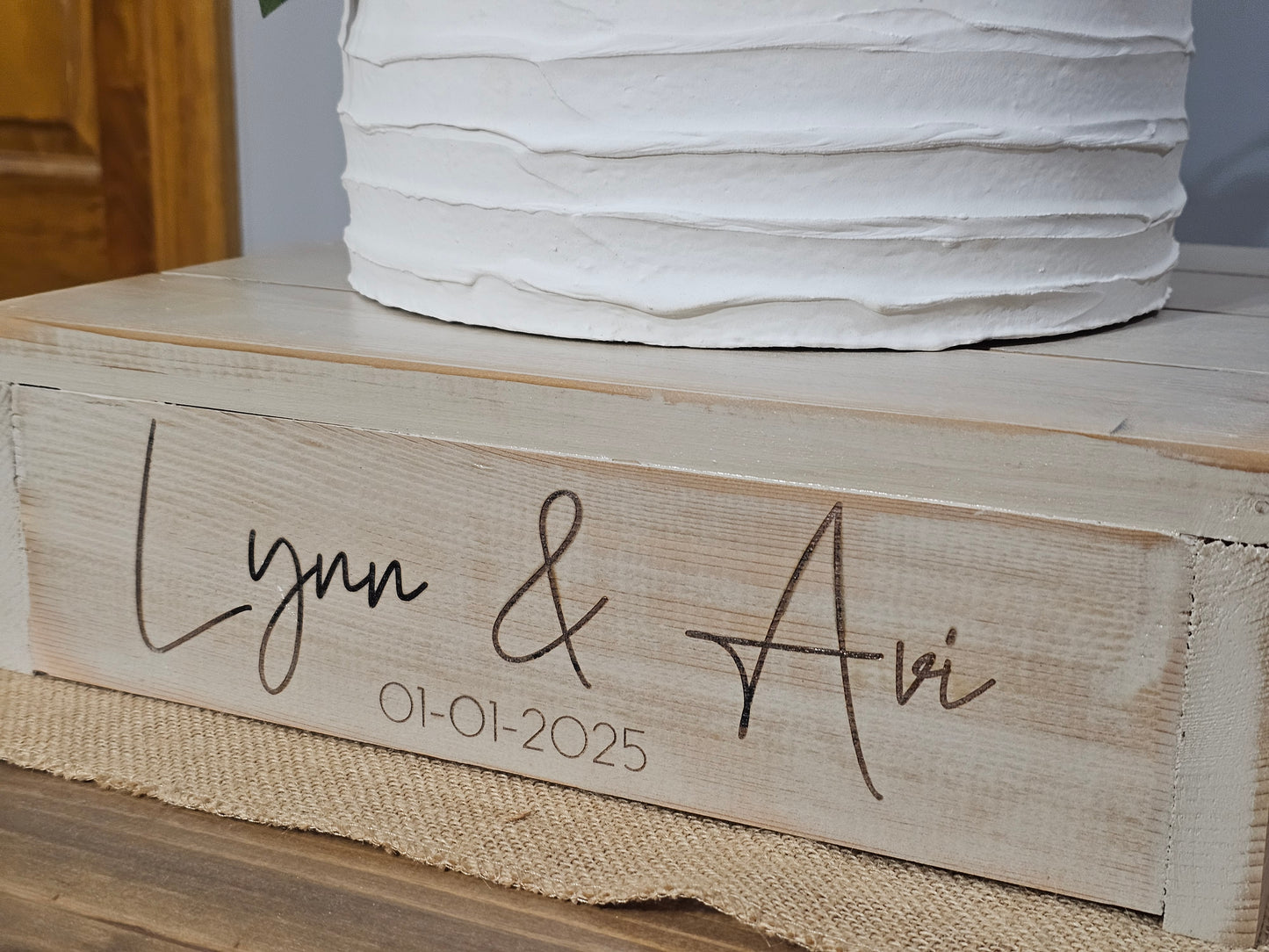 Personalized Cake Stand • Rustic Wedding Cake Stand • Wooden Cake Stand