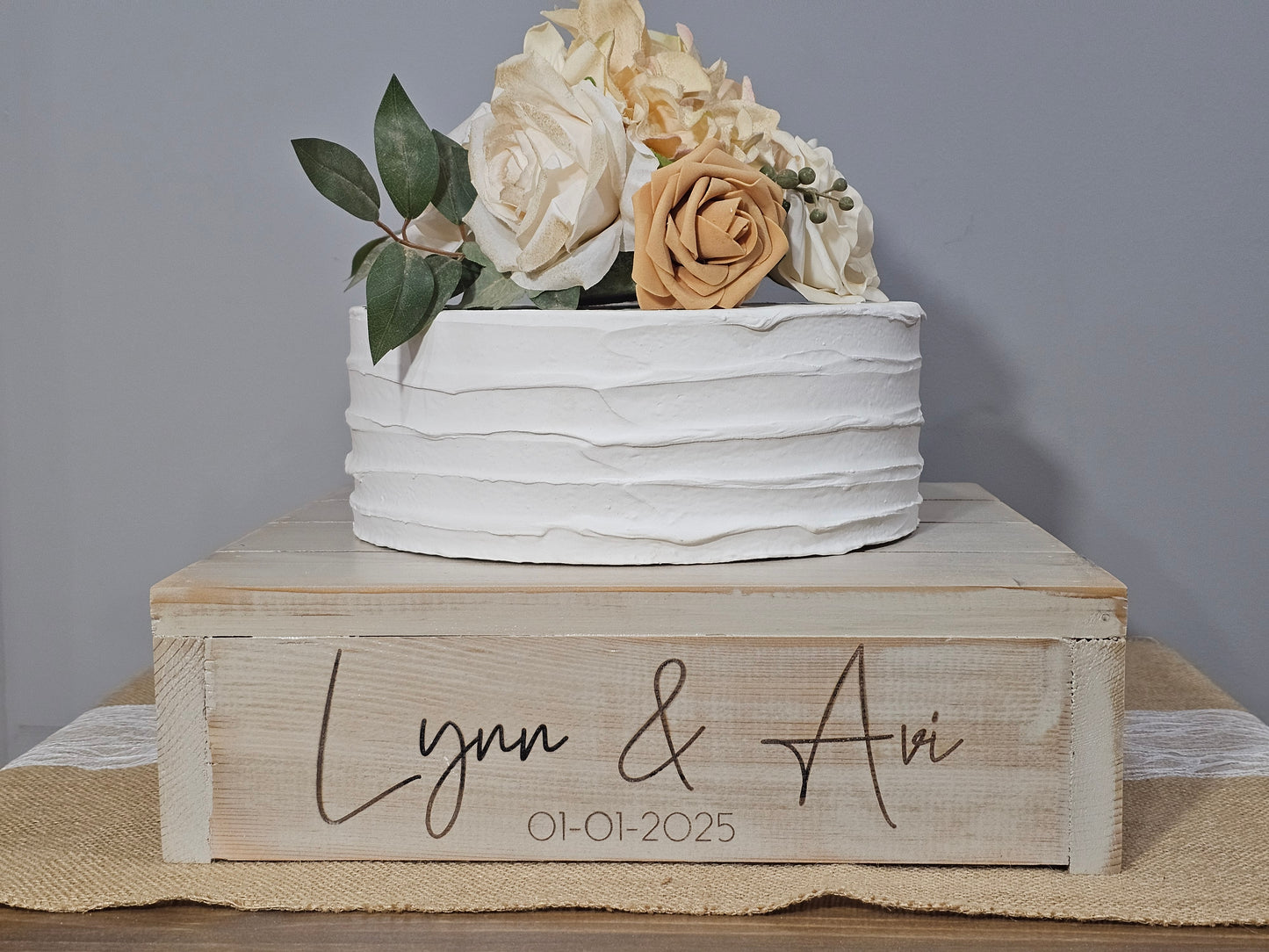 Personalized Cake Stand • Rustic Wedding Cake Stand • Wooden Cake Stand