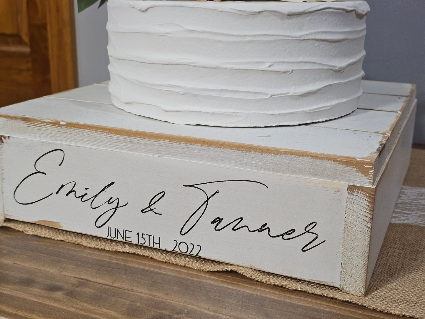 Personalized Cake Stand • Rustic Wedding Cake Stand • Wooden Cake Stand