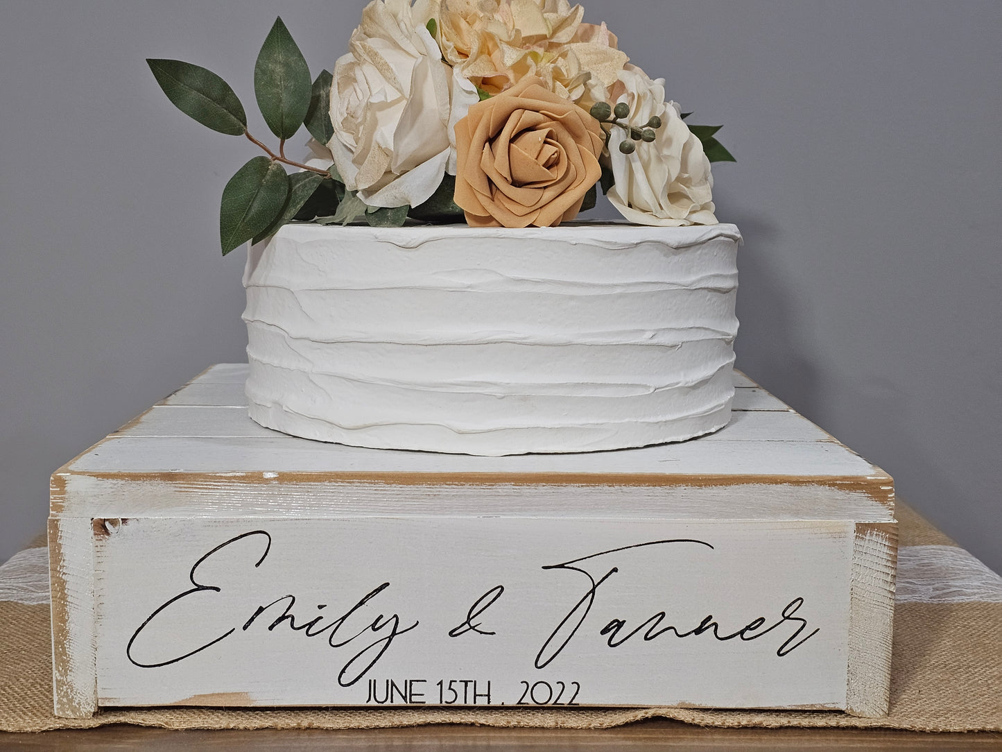 Personalized Cake Stand • Rustic Wedding Cake Stand • Wooden Cake Stand