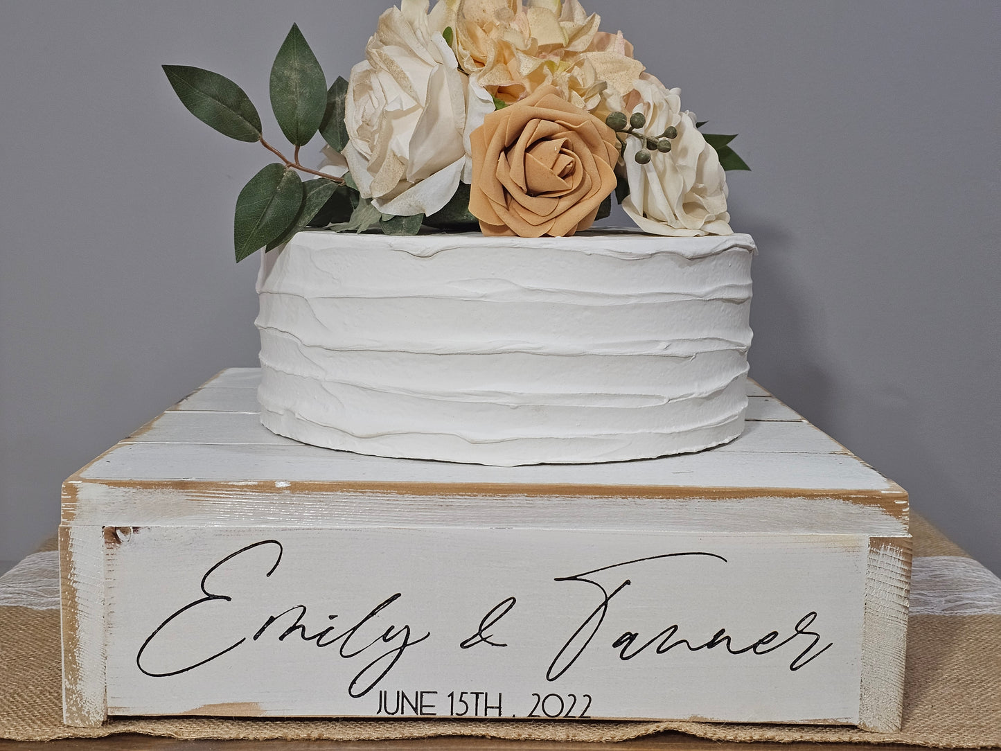 Personalized Cake Stand • Rustic Wedding Cake Stand • Wooden Cake Stand