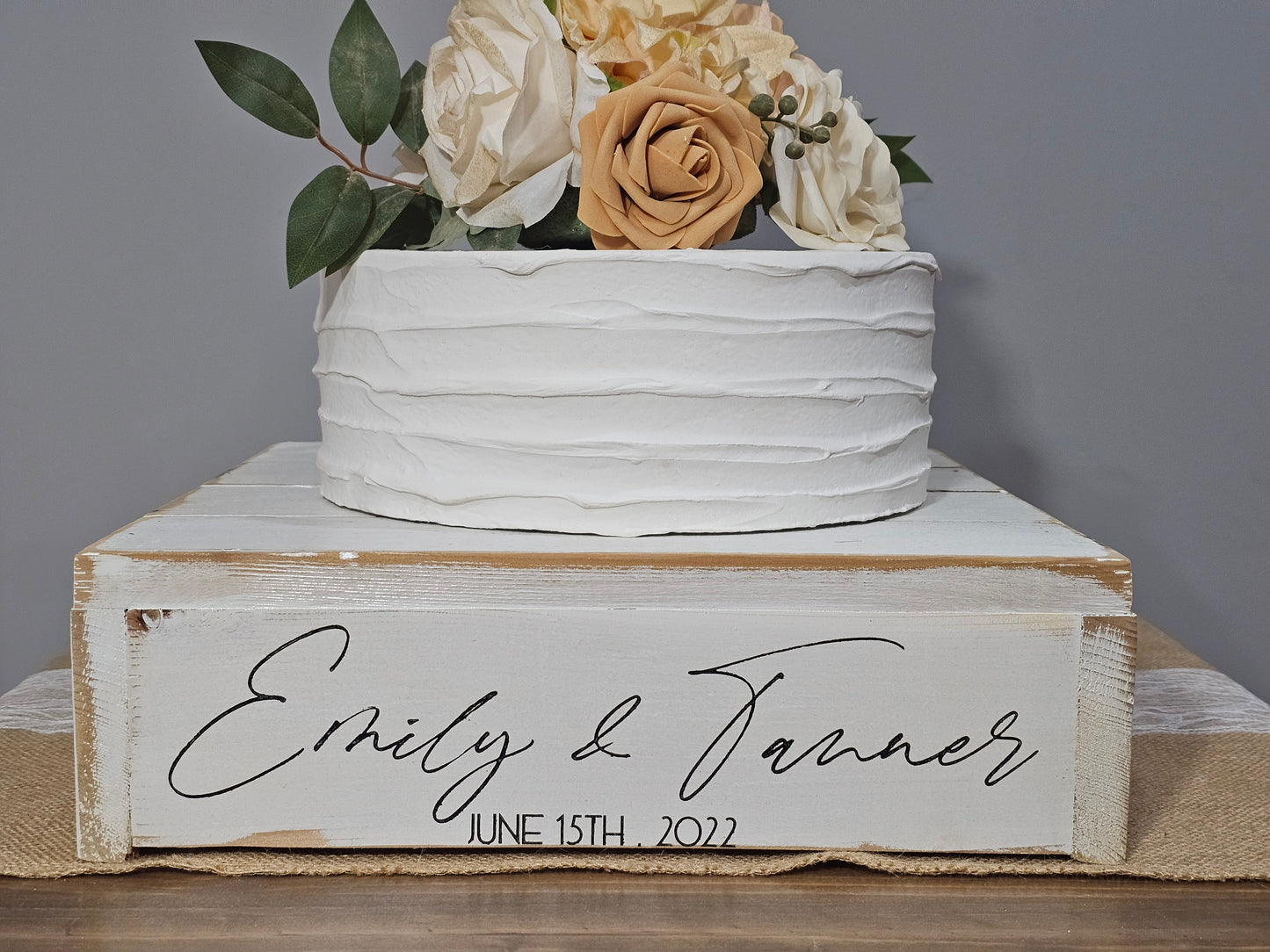 Personalized Cake Stand • Rustic Wedding Cake Stand • Wooden Cake Stand