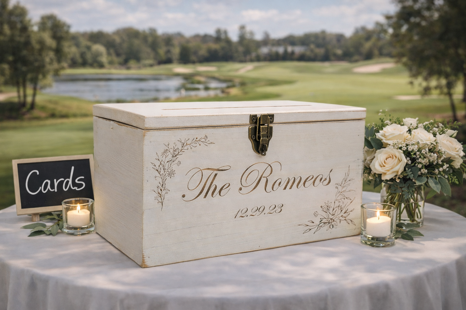 ウェッジウッドラウンドボックス PrimitiveWeddings - Card Box Wedding Card Holder Wooden Wedding