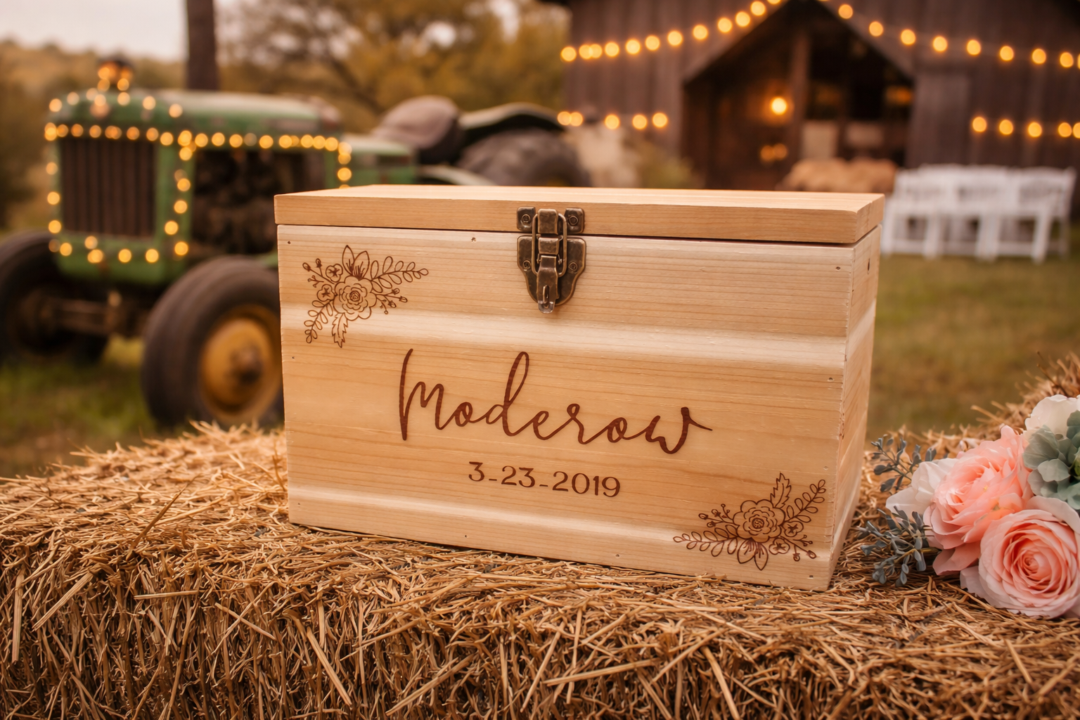 PrimitiveWeddings - Card Box Wedding Card Holder Wooden Wedding