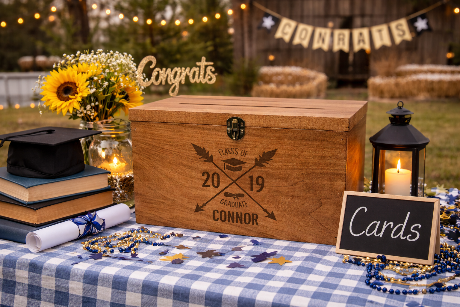 Graduation card box / Keepsake box Primitive Weddings Graduation card box / Keepsake box Primitive Weddings