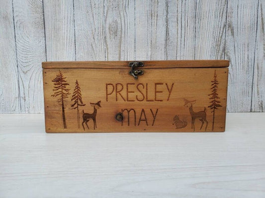 Personalized Keepsake Boxes, Wooden Memory Box, Time capsule box, Baby Keepsake Box, Children's Memory Box