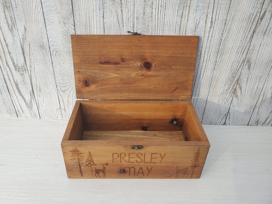 Personalized Keepsake Boxes for Babies, Wooden Memory Box, Time capsule box, Baby Keepsake Box, Children's Memory Box