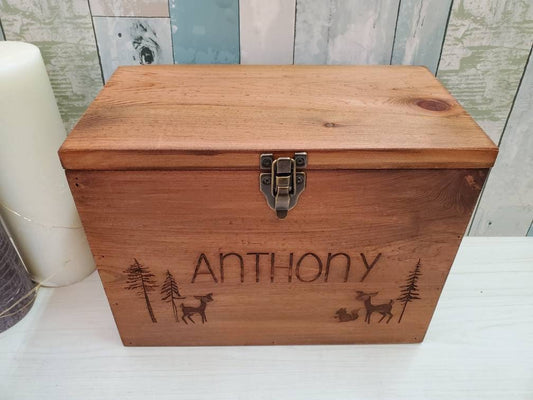 Personalized Keepsake Boxes for Babies, Wooden Memory Box, Time capsule box, Baby Keepsake Box, Children's Memory Box