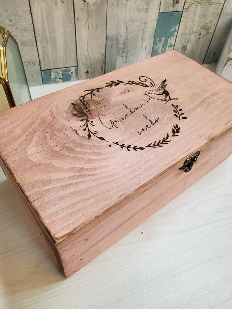 Gardening Box Seed Box Mothers day gift Keepsake box for mom Personalized Garden Box