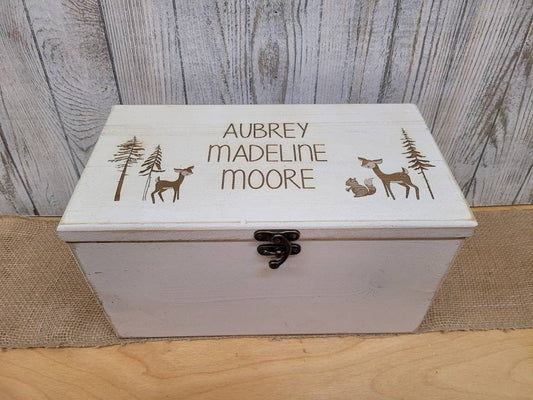Personalized Keepsake Boxes for Babies, Wooden Memory Box, Time capsule box, Baby Keepsake Box, Children's Memory Box