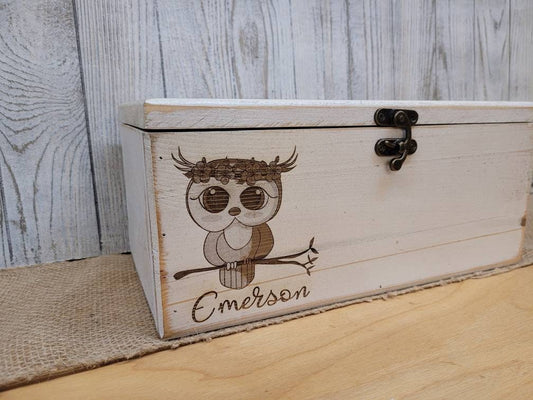 Personalized Keepsake Boxes for Babies, Wooden Memory Box, Time capsule box, Baby Keepsake Box, Children's Memory Box
