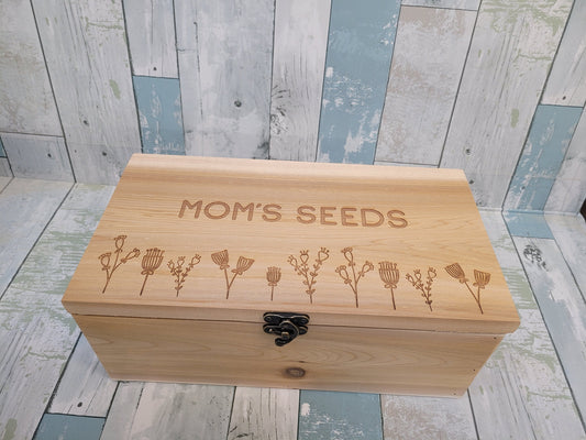 Gardening Box Seed Box Mothers day gift Keepsake box for mom Personalized Garden Box