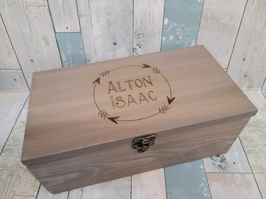 Personalized Keepsake Boxes for Babies, Wooden Memory Box, Time capsule box, Baby Keepsake Box, Children's Memory Box