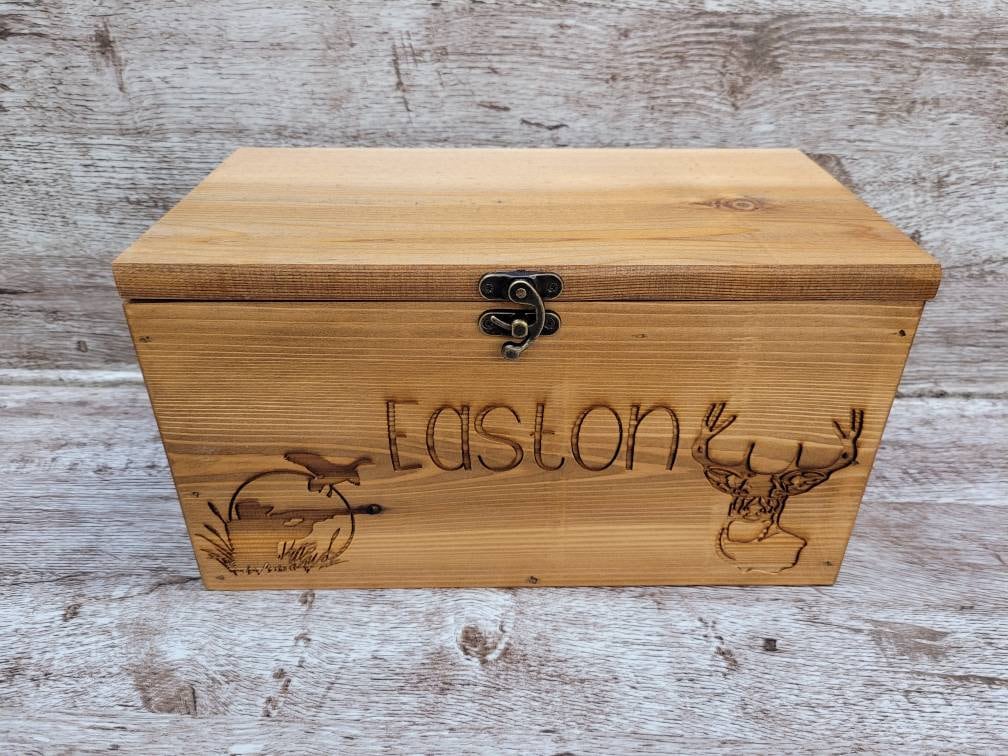 Child Keepsake box  Memory Box  Rustic Wooden box woodland keepsake box