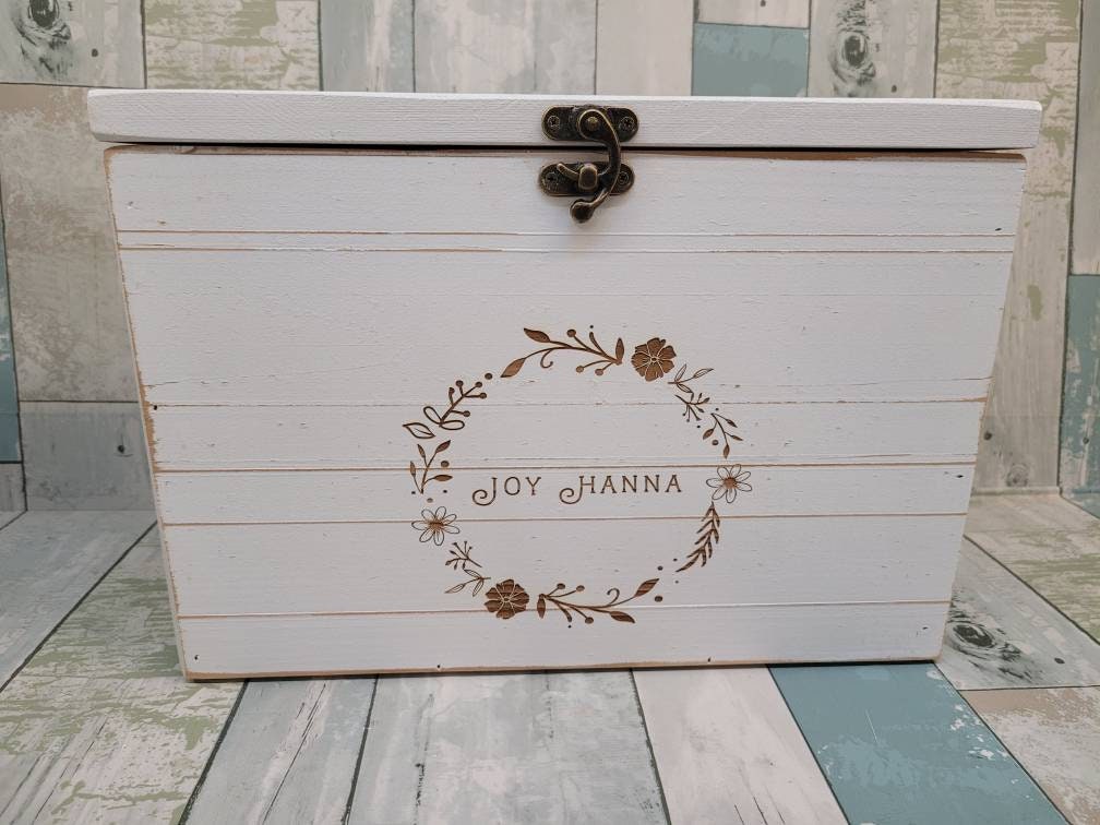 Personalized Keepsake Boxes for Babies, Wooden Memory Box, Time capsule box, Baby Keepsake Box, Children's Memory Box