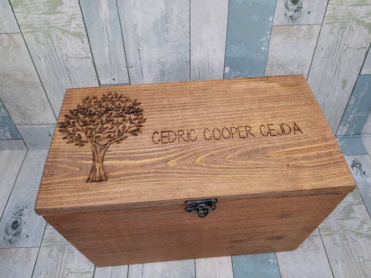 Personalized Keepsake Boxes for Babies, Wooden Memory Box, Time capsule box, Baby Keepsake Box, Children's Memory Box