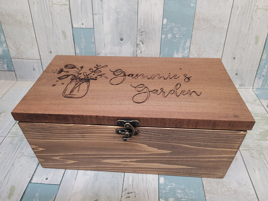 Gardening Box Seed Box Mothers day gift Keepsake box for mom Personalized Garden Box