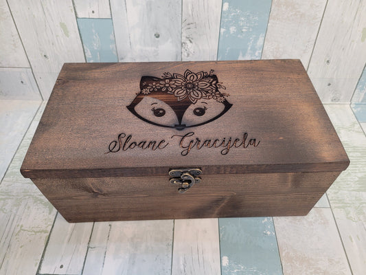 Personalized Keepsake Boxes for Babies, Wooden Memory Box, Time capsule box, Baby Keepsake Box, Children's Memory Box