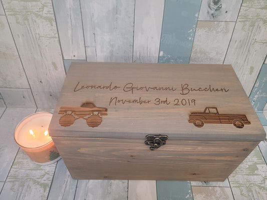 Personalized Keepsake Boxes for Babies, Wooden Memory Box, Time capsule box, Baby Keepsake Box, Children's Memory Box