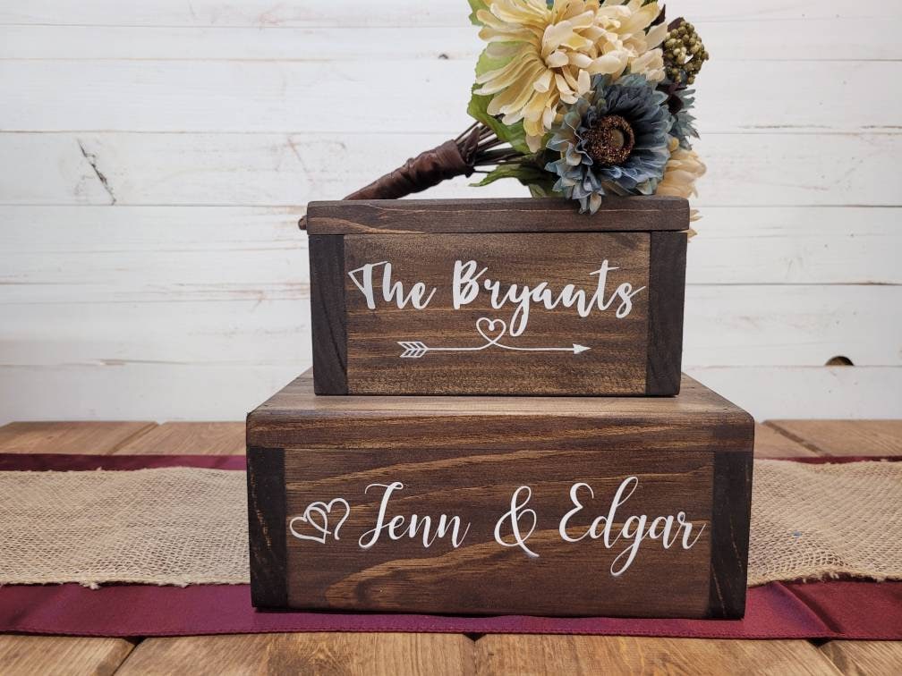 Personalized Cake Stand • Rustic Wedding Cake Stand • Wooden Cake Stand