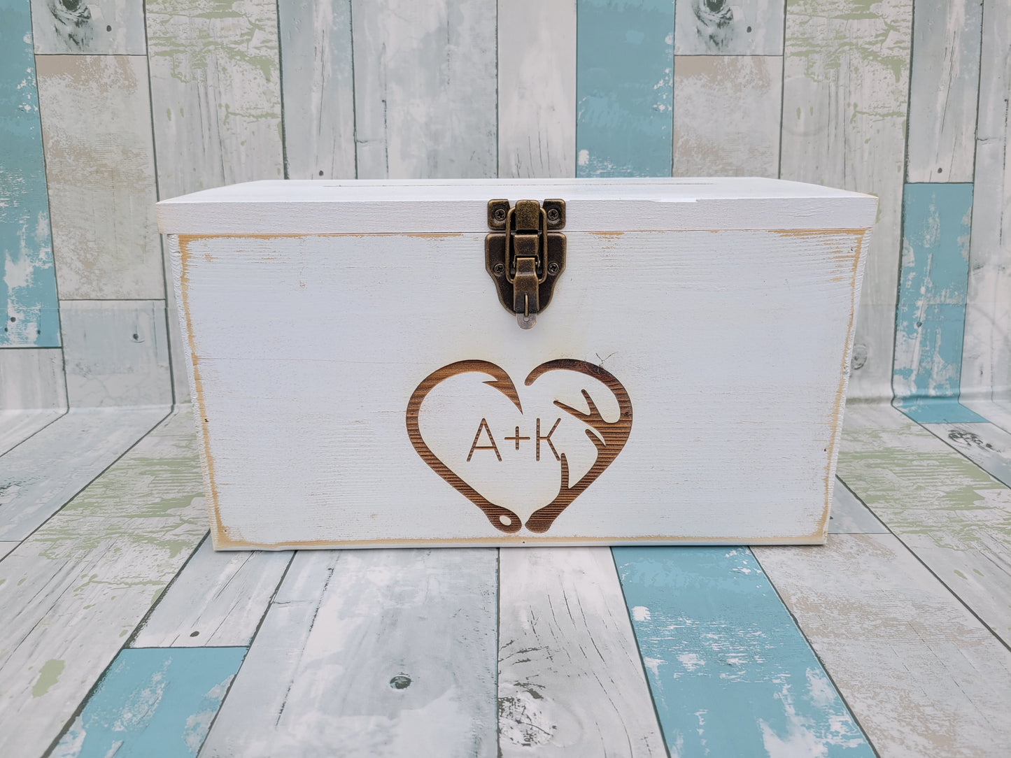 Personalized Card Box,  Wedding Card box with a slot and a lock