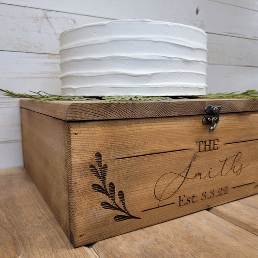 Cake Stand Keepsake Box 14"x14"x6"