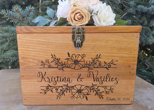 Card Box Wedding Card Holder Wooden Wedding Card Box  Rustic Wedding card box