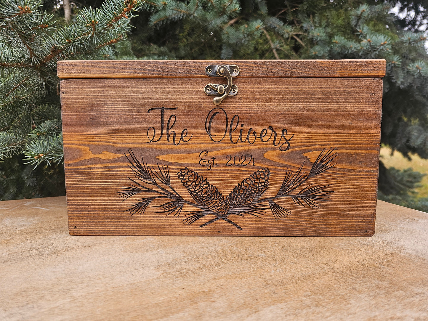 Personalized Card Box,  Wedding Card box with a slot and a lock