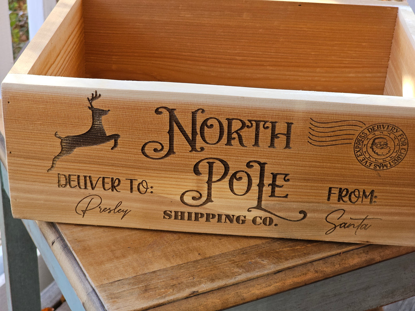 Personalized Christmas Eve Gift Crate - Holiday Gift Box