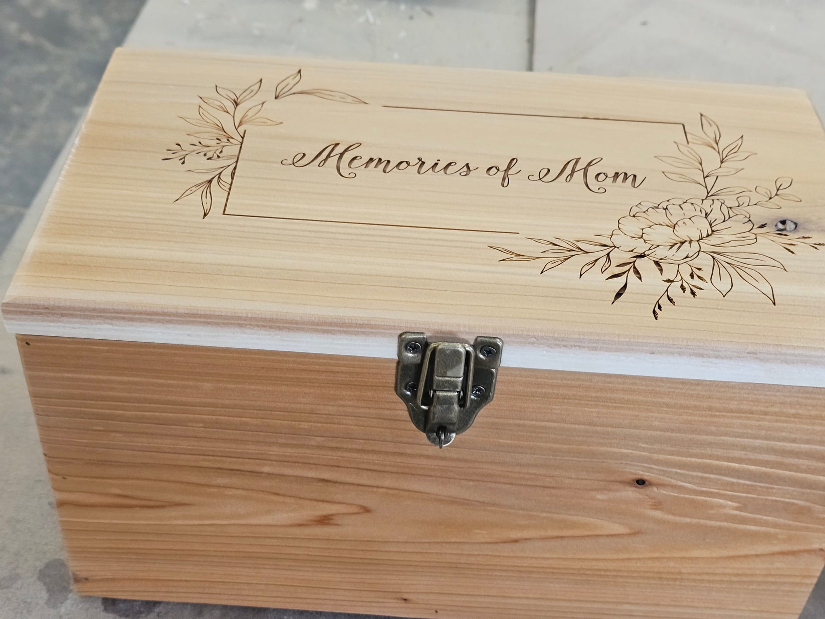 Mom Keepsake box | Memory Box | Personalized Rustic Wooden Box ...