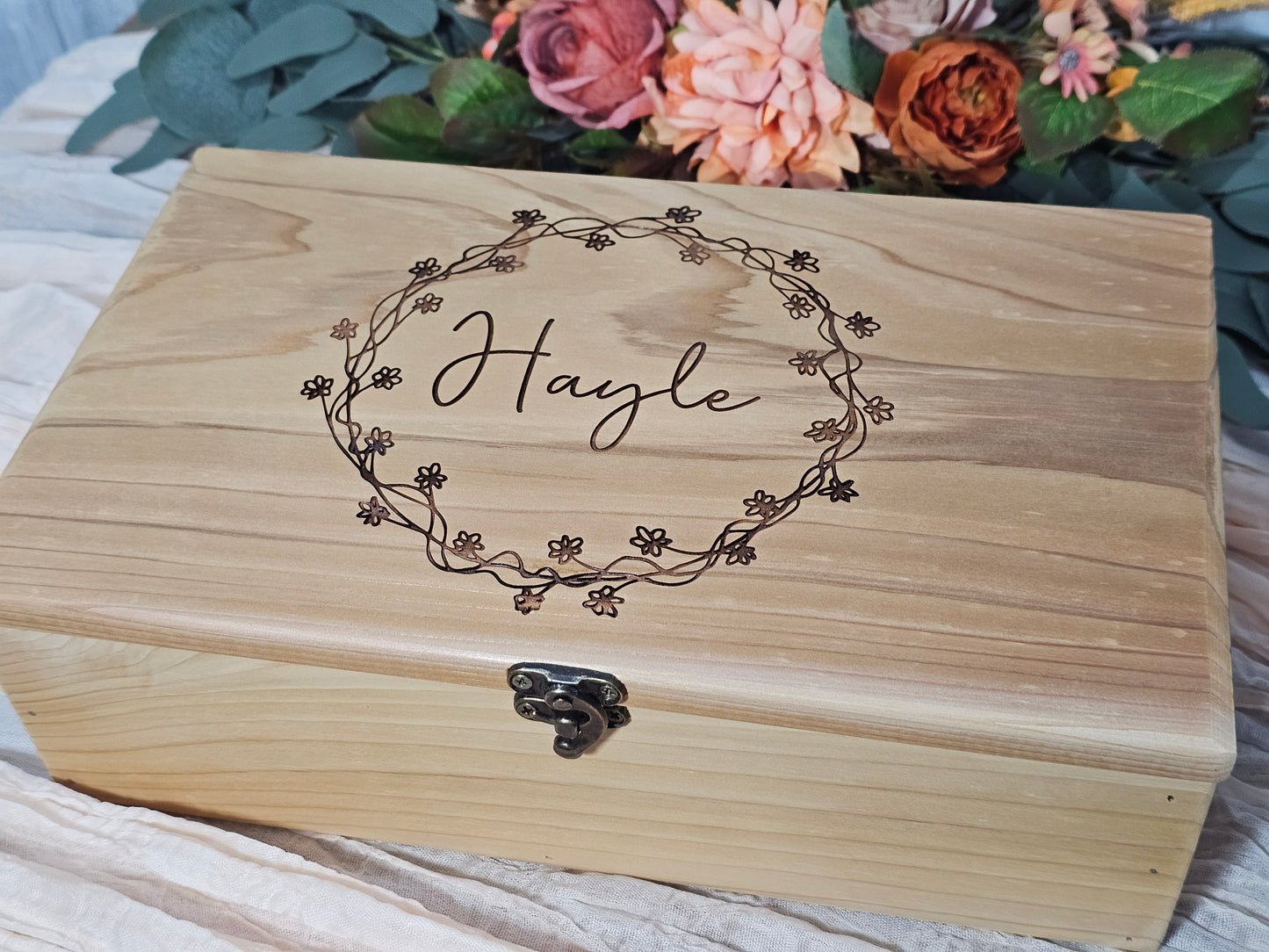 Bridesmaid, Maid of Honor, Flower Girl Keepsake Box