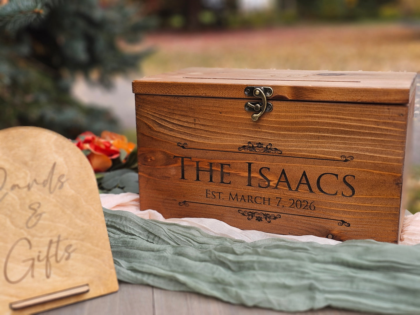 Card Box,  Wedding Card box with a slot,  Barn Wedding Decor