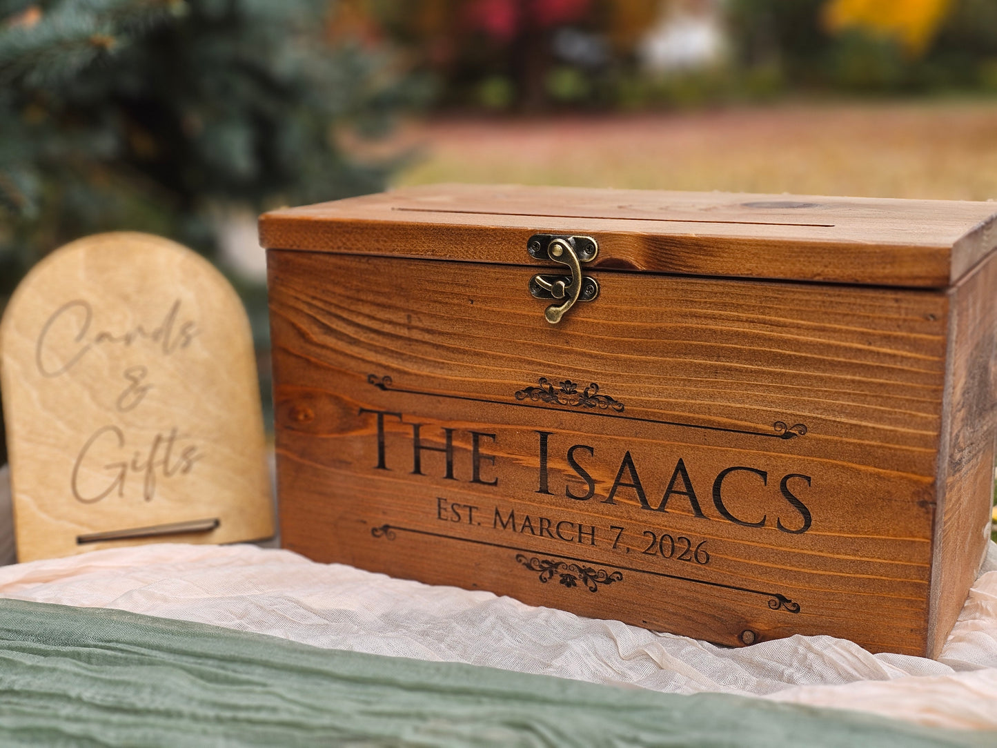 Card Box,  Wedding Card box with a slot,  Barn Wedding Decor