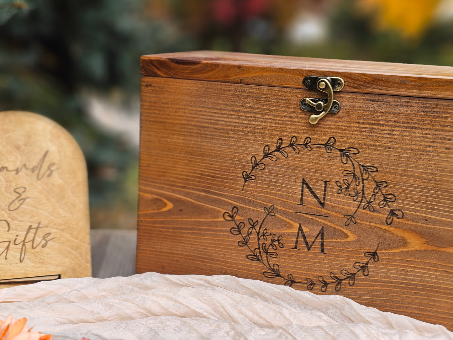 Card Box,  Wedding Card box with a slot,  Barn Wedding Decor