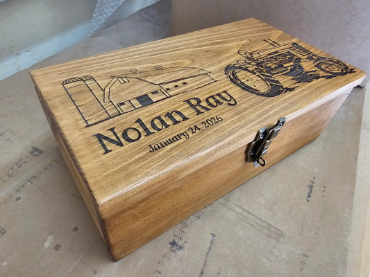 Personalized Keepsake Boxes for Babies, Wooden Memory Box, Time capsule box, Baby Keepsake Box, Children's Memory Box