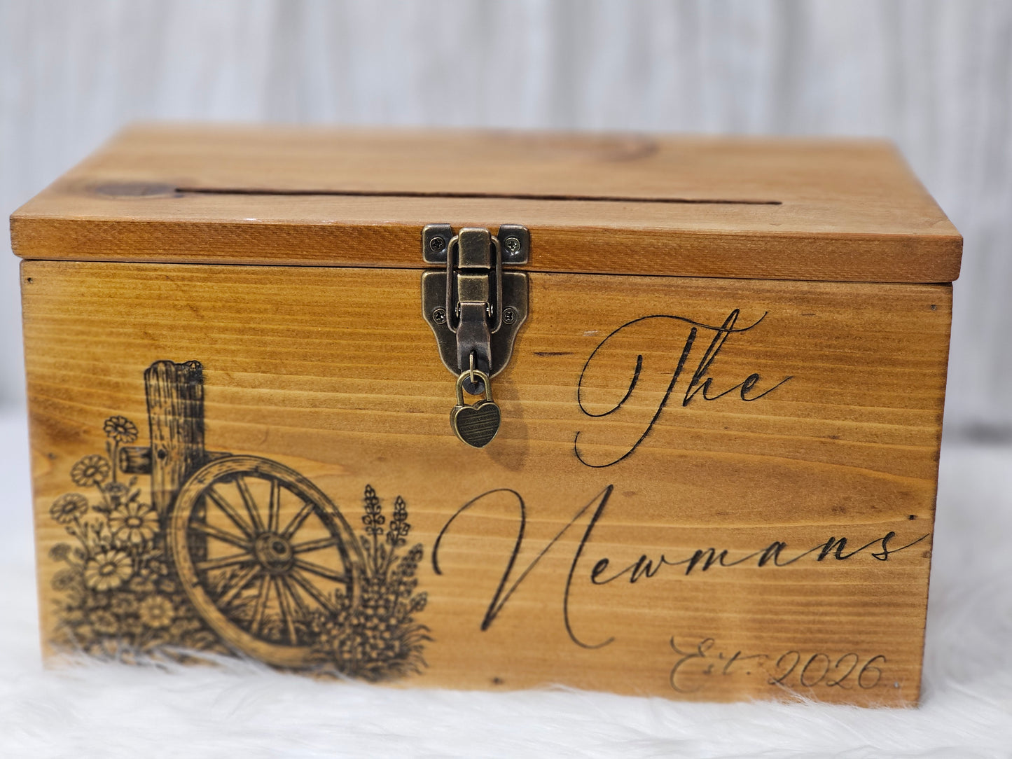 Personalized Western Wedding Card box