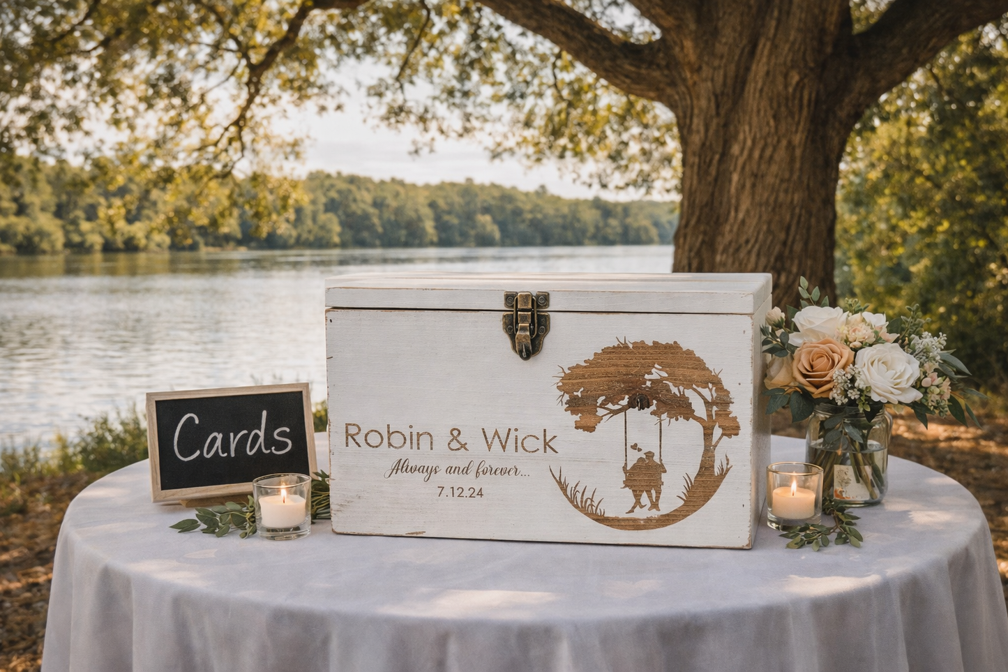 Personalized Wedding Card Box