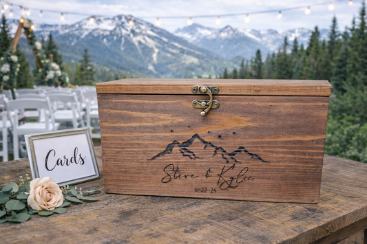 Card Box Wedding Card Holder Wooden Wedding Card Box  Rustic Wedding card box