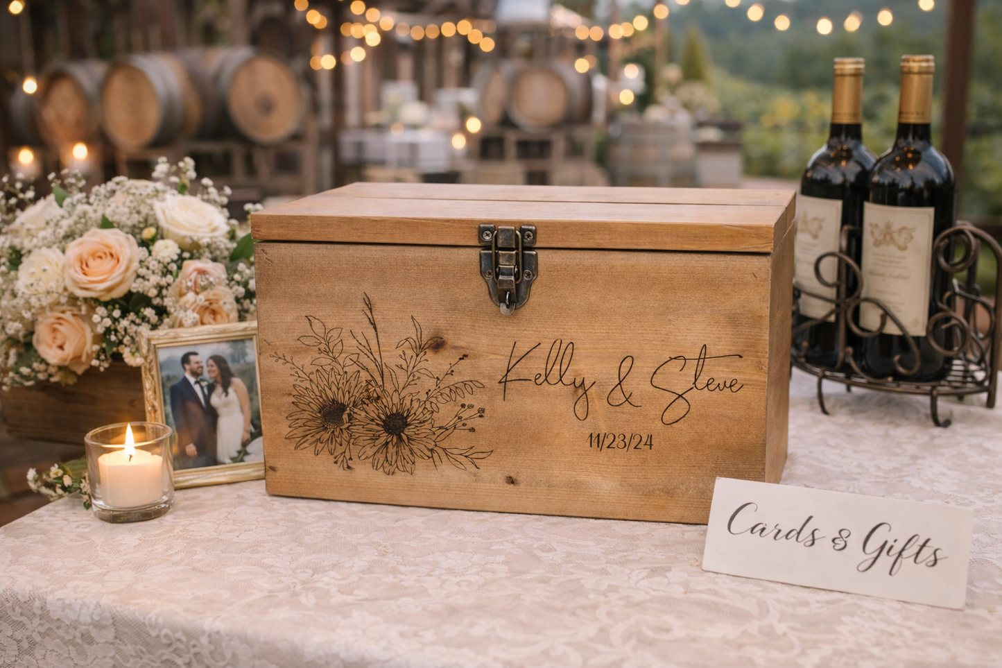 Card Box for a Wedding |  Rustic Wedding Card Box  | Wedding card box