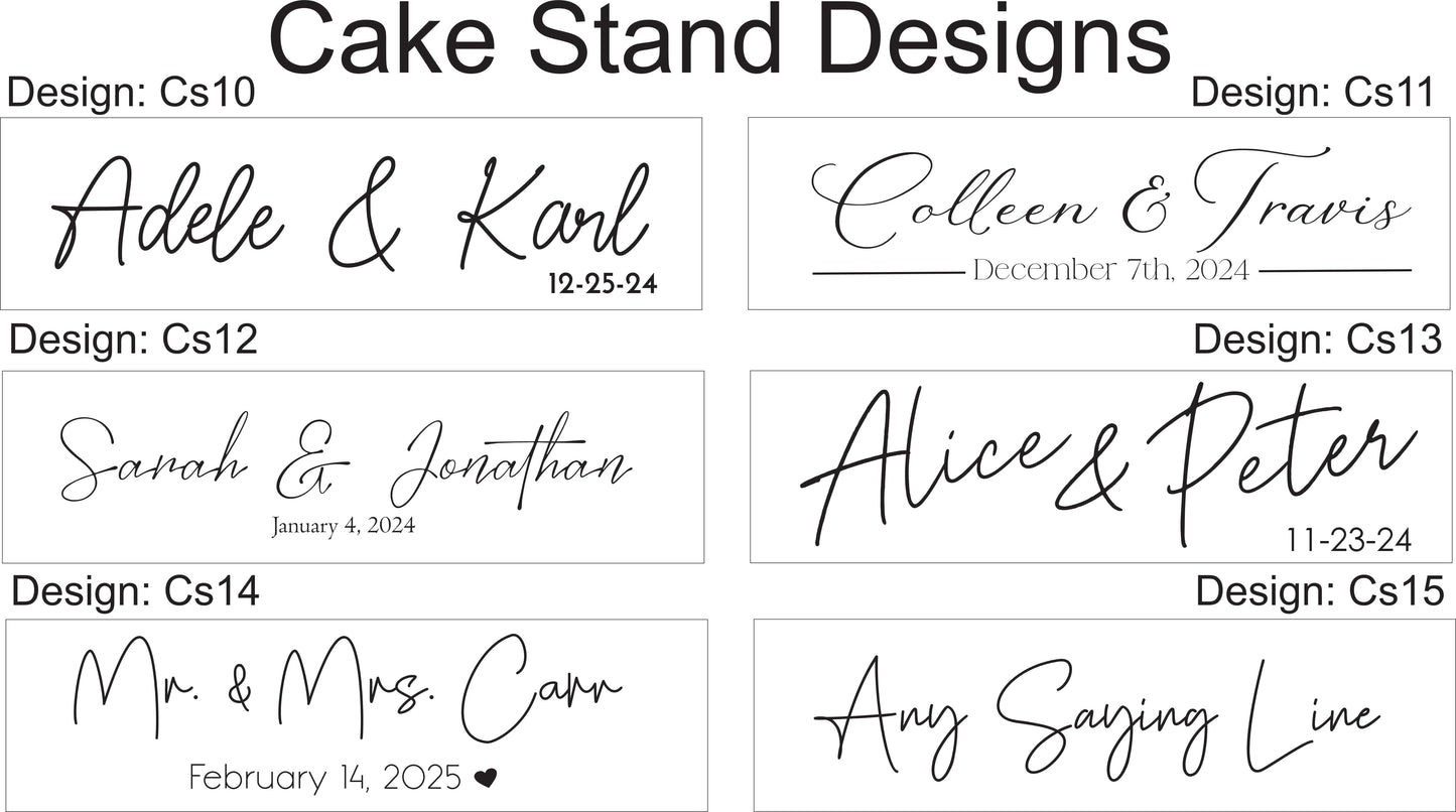 Personalized Cake Stand • Rustic Wedding Cake Stand • Wooden  Cake Stand