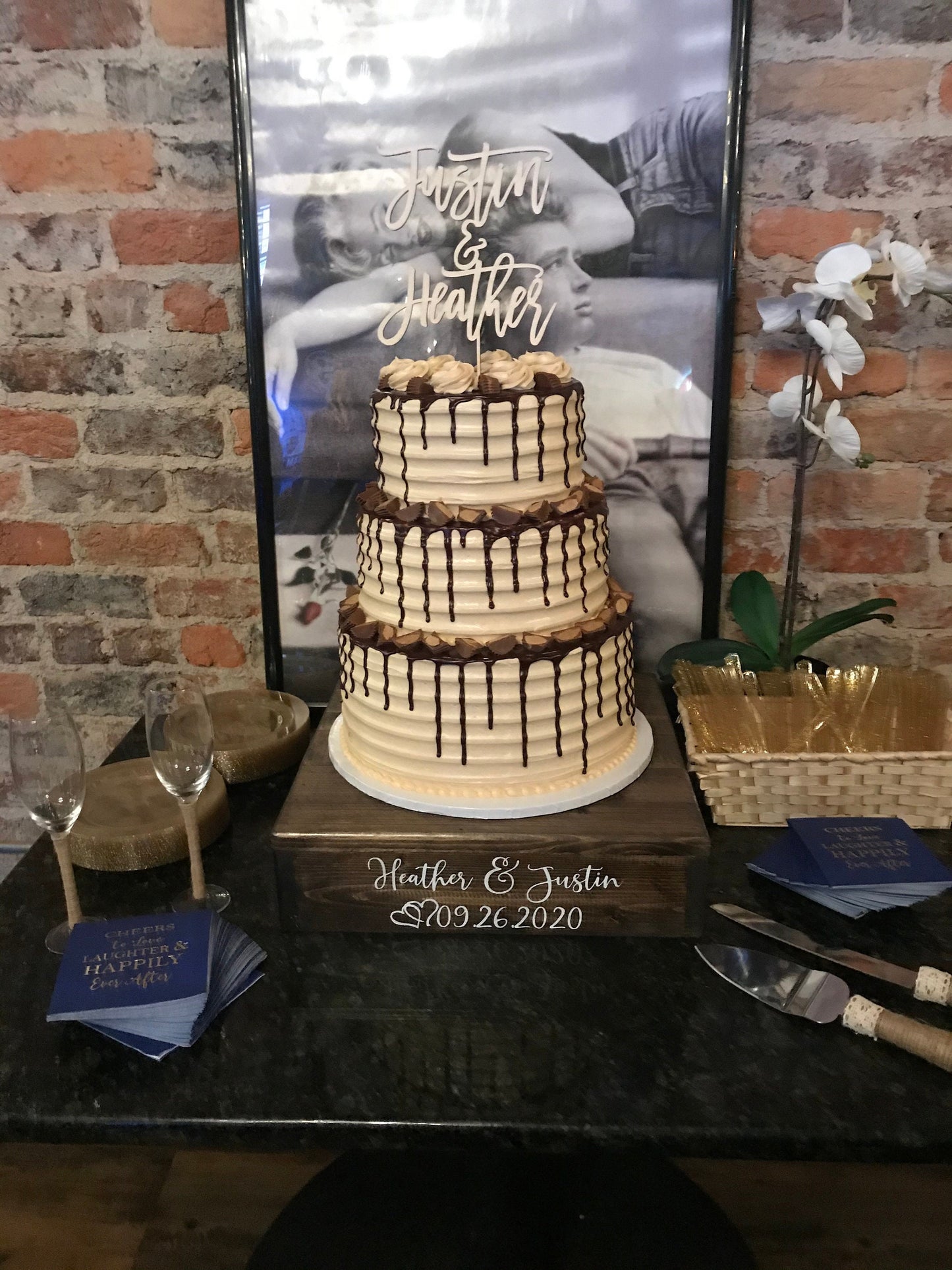 Cake stand • Rustic Wedding cake stand • soild wood cake stand