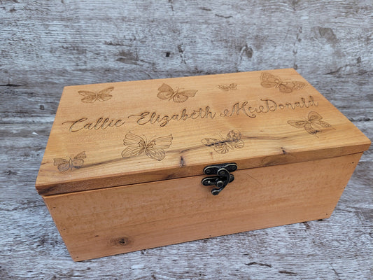 Personalized Keepsake Boxes for Babies, Wooden Memory Box, Time capsule box, Baby Keepsake Box, Children's Memory Box